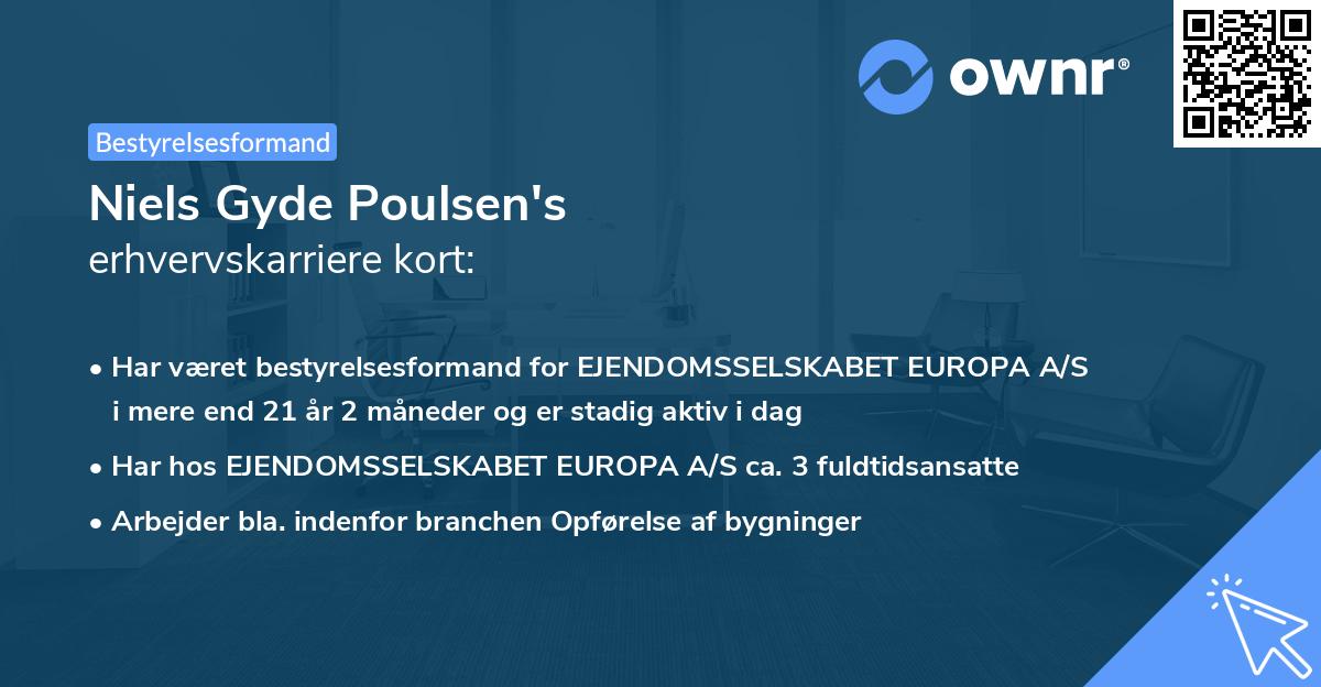 Niels Gyde Poulsen's erhvervskarriere kort