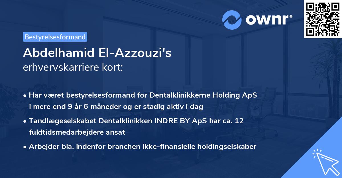 Abdelhamid El-Azzouzi's erhvervskarriere kort