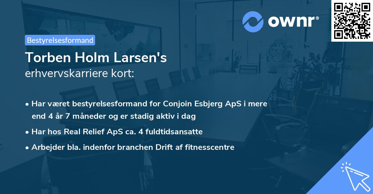 Torben Holm Larsen's erhvervskarriere kort