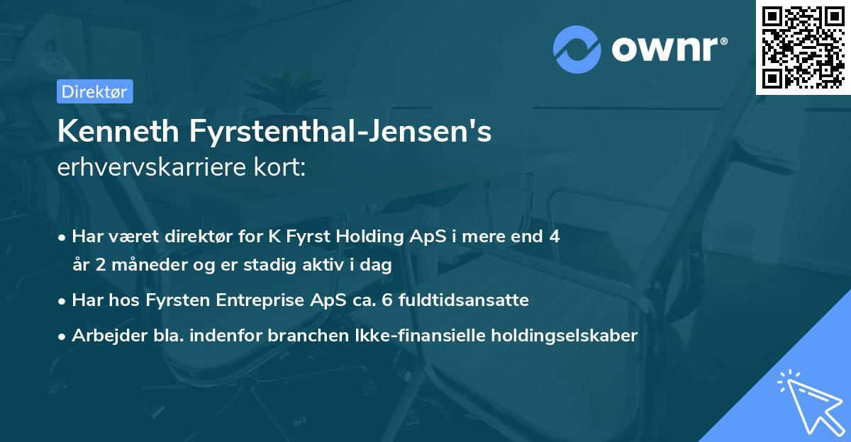 Kenneth Fyrstenthal-Jensen's erhvervskarriere kort