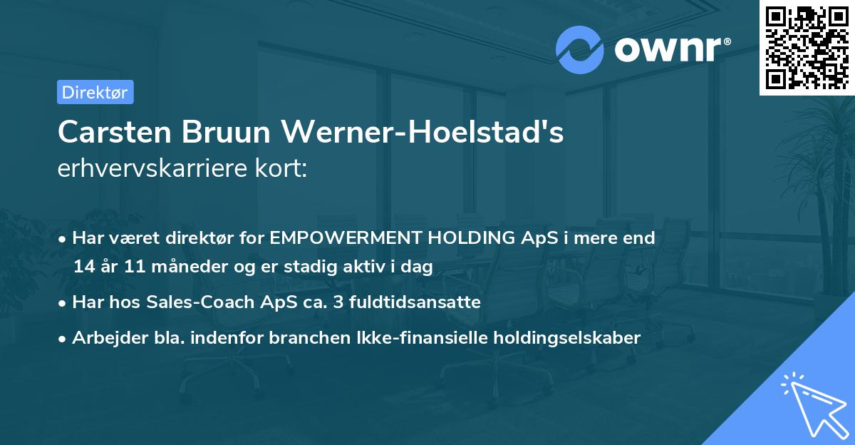 Carsten Bruun Werner-Hoelstad's erhvervskarriere kort
