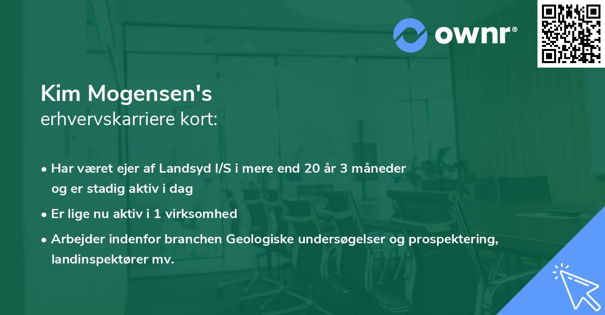 Kim Mogensen's erhvervskarriere kort