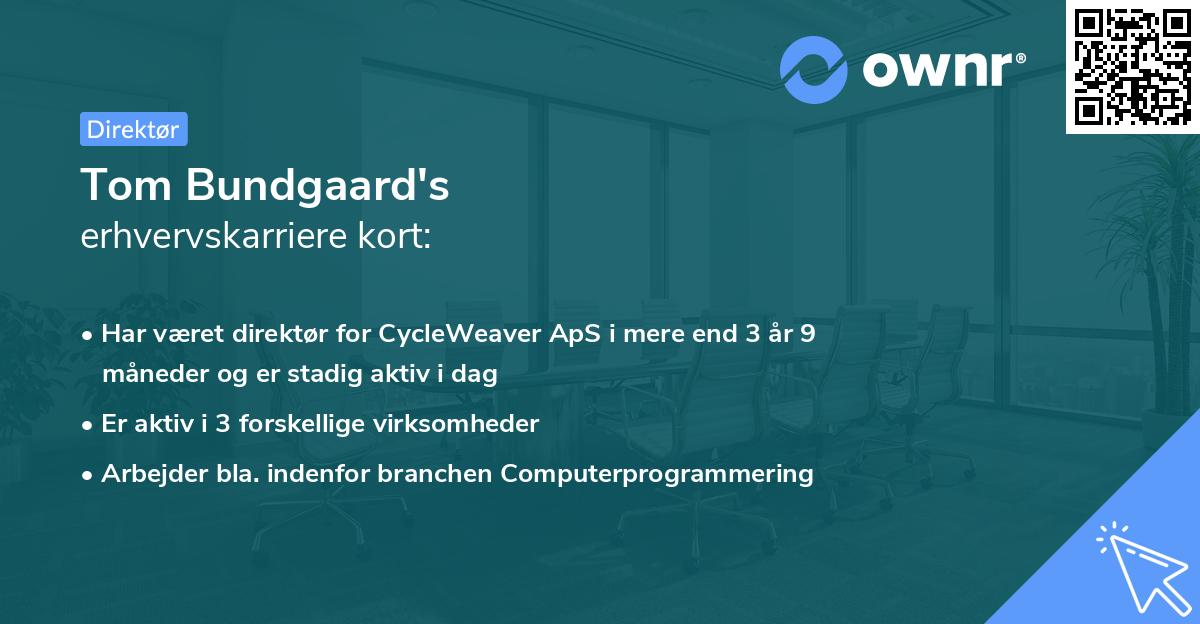 Tom Bundgaard's erhvervskarriere kort