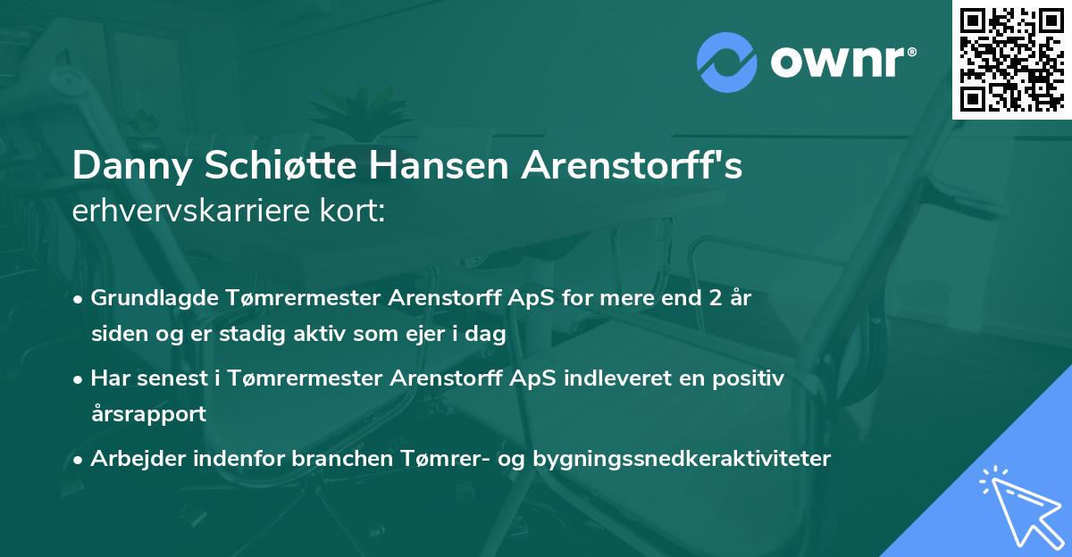 Danny Schiøtte Hansen Arenstorff's erhvervskarriere kort