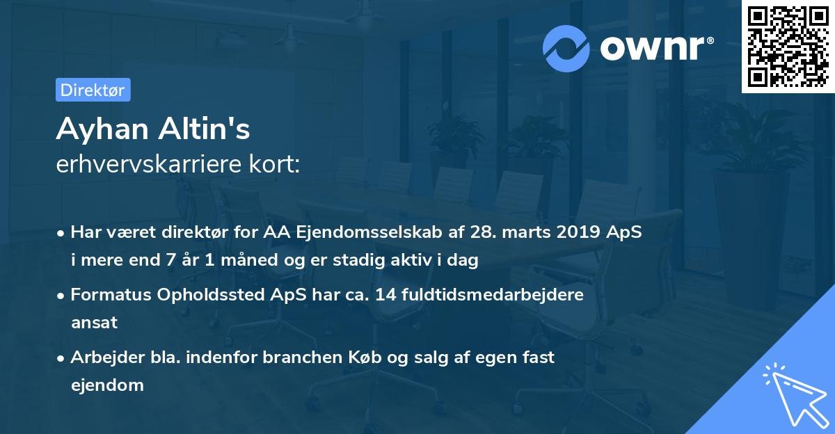 Ayhan Altin's erhvervskarriere kort