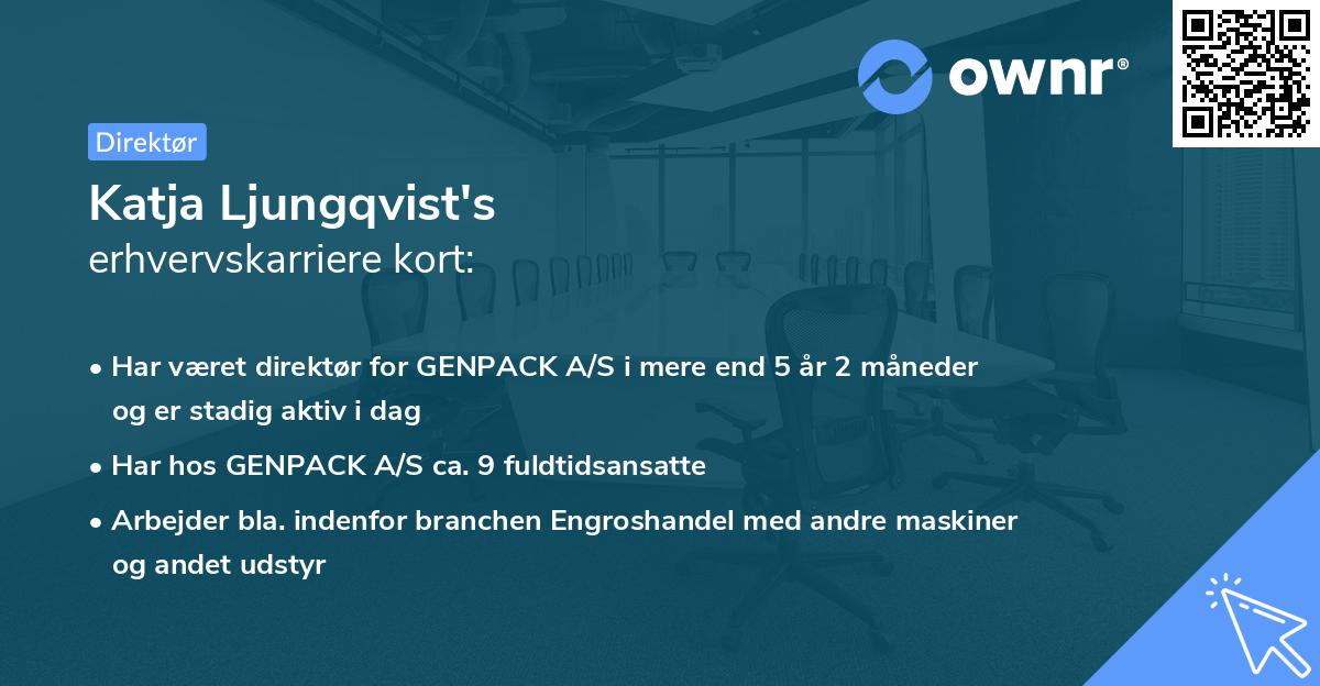 Katja Ljungqvist's erhvervskarriere kort