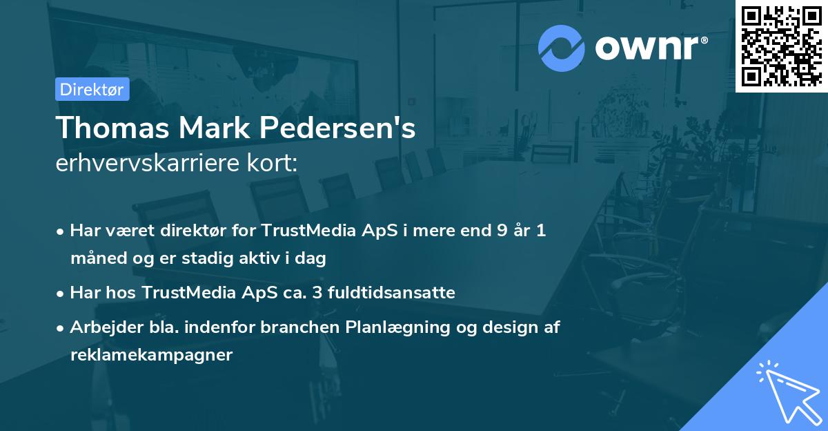 Thomas Mark Pedersen's erhvervskarriere kort
