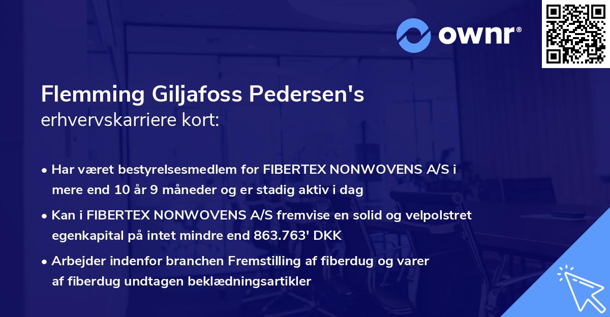 Flemming Giljafoss Pedersen's erhvervskarriere kort