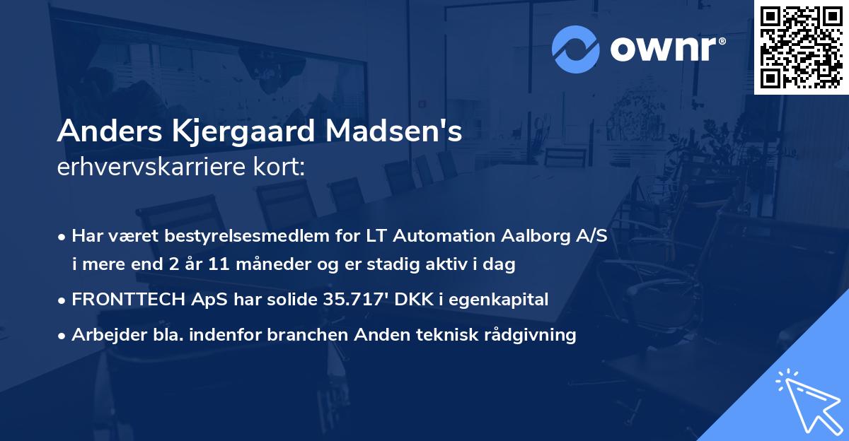 Anders Kjergaard Madsen's erhvervskarriere kort
