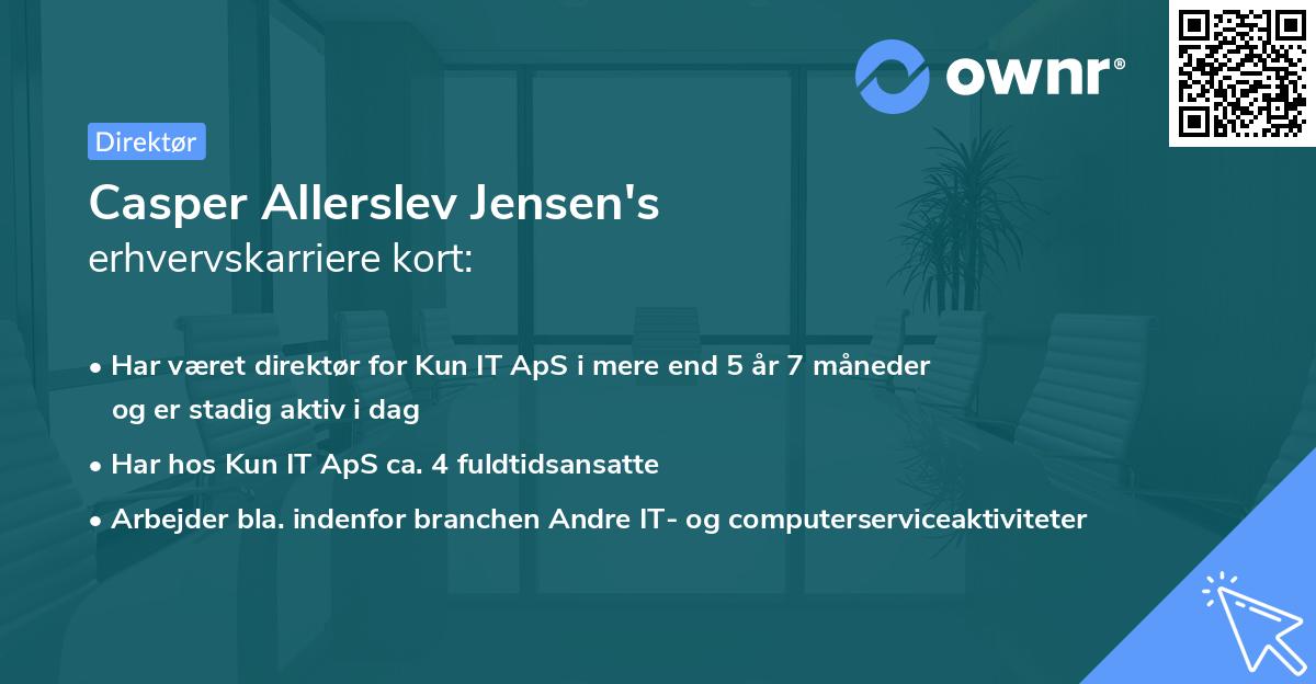 Casper Allerslev Jensen's erhvervskarriere kort