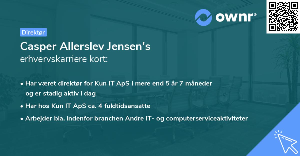 Casper Allerslev Jensen's erhvervskarriere kort