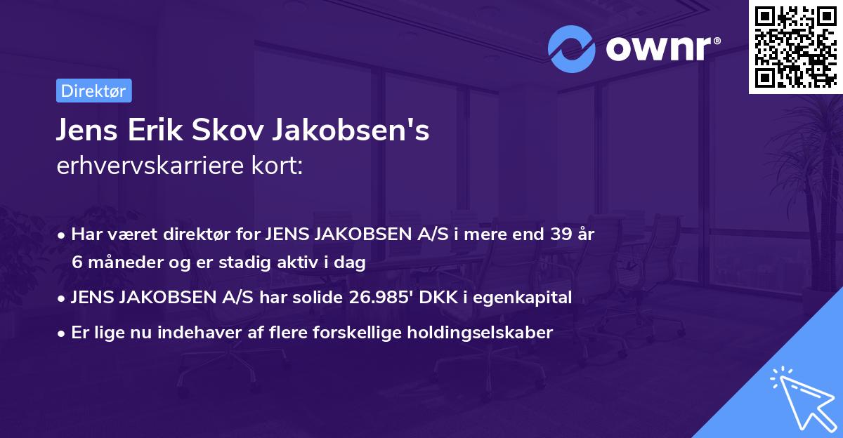 Jens Erik Skov Jakobsen's erhvervskarriere kort