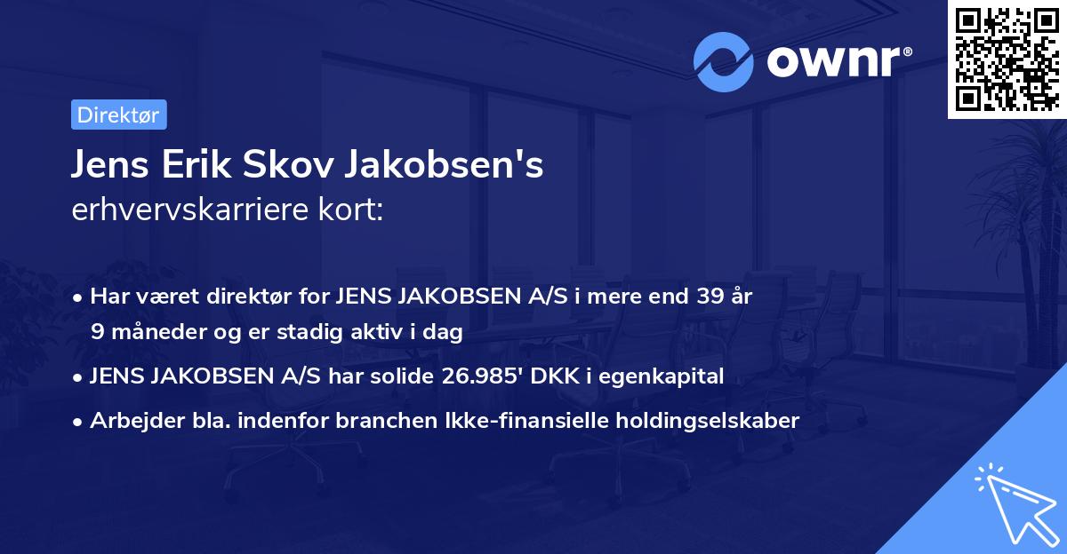 Jens Erik Skov Jakobsen's erhvervskarriere kort