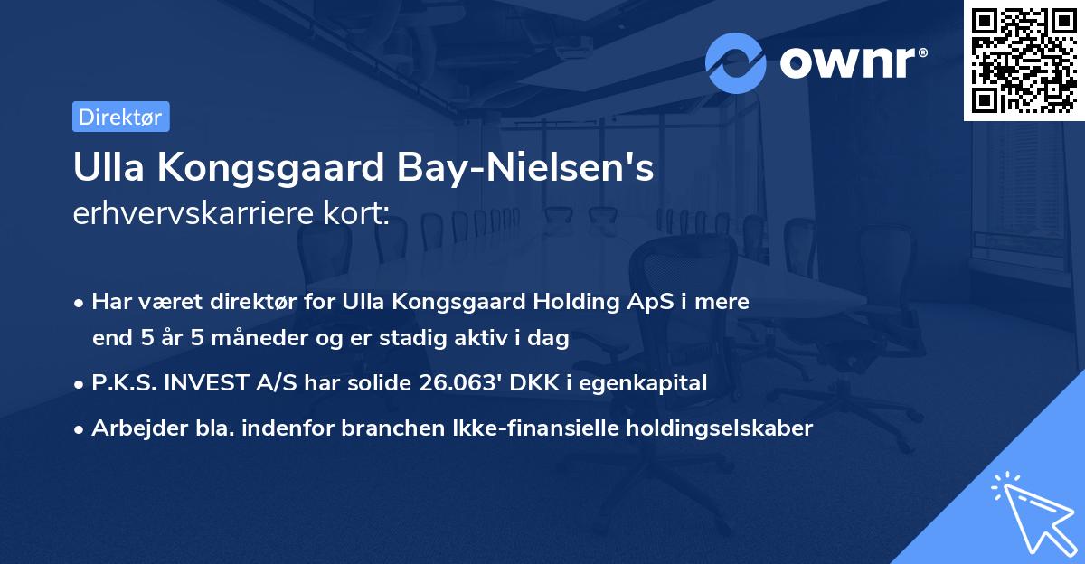 Ulla Kongsgaard Bay-Nielsen's erhvervskarriere kort