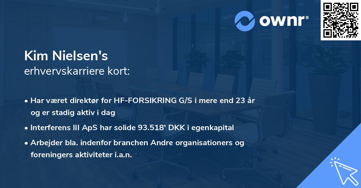 Kim Nielsen's erhvervskarriere kort