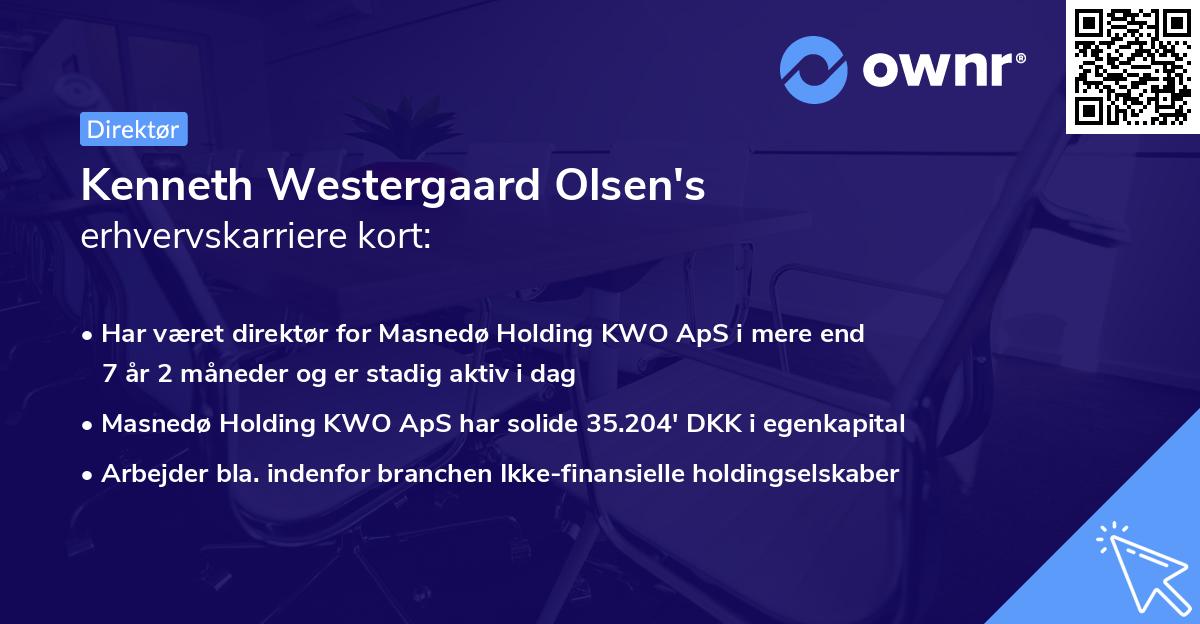 Kenneth Westergaard Olsen's erhvervskarriere kort