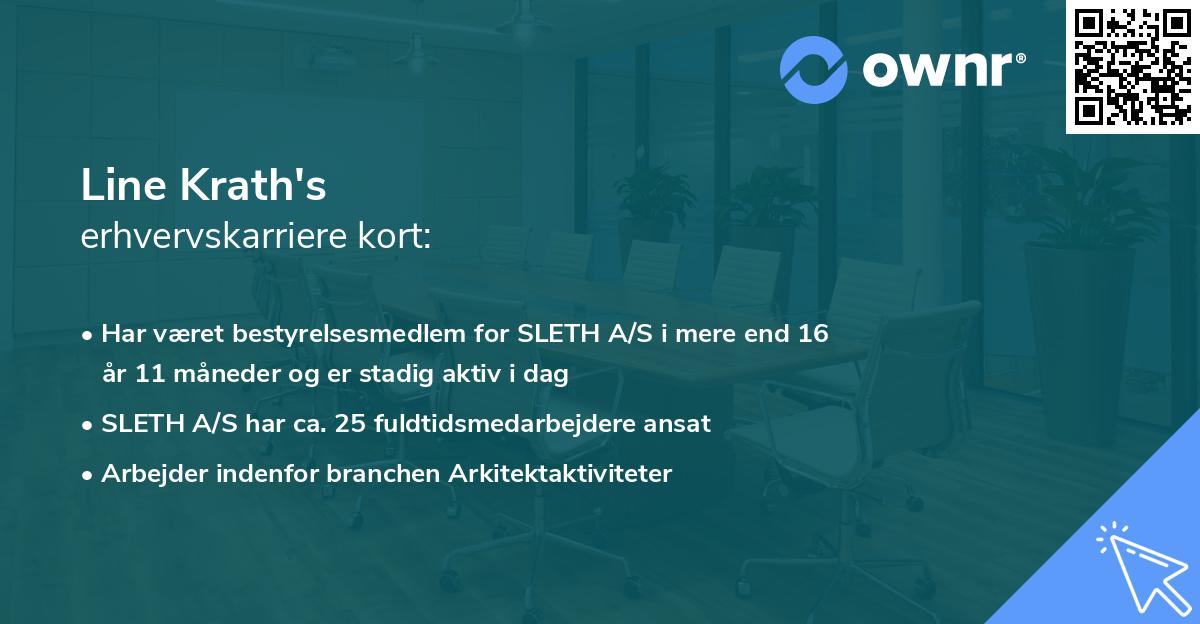 Line Krath's erhvervskarriere kort