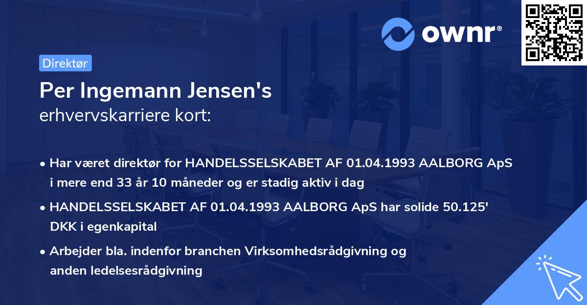 Per Ingemann Jensen's erhvervskarriere kort