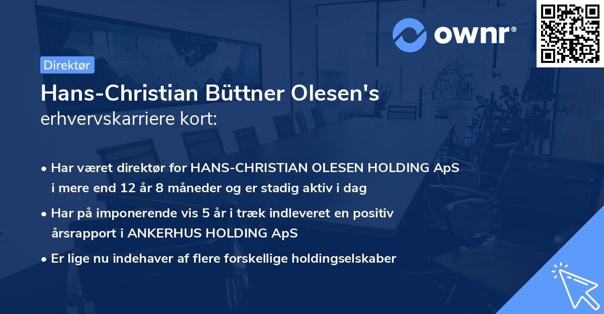 Hans-Christian Büttner Olesen's erhvervskarriere kort