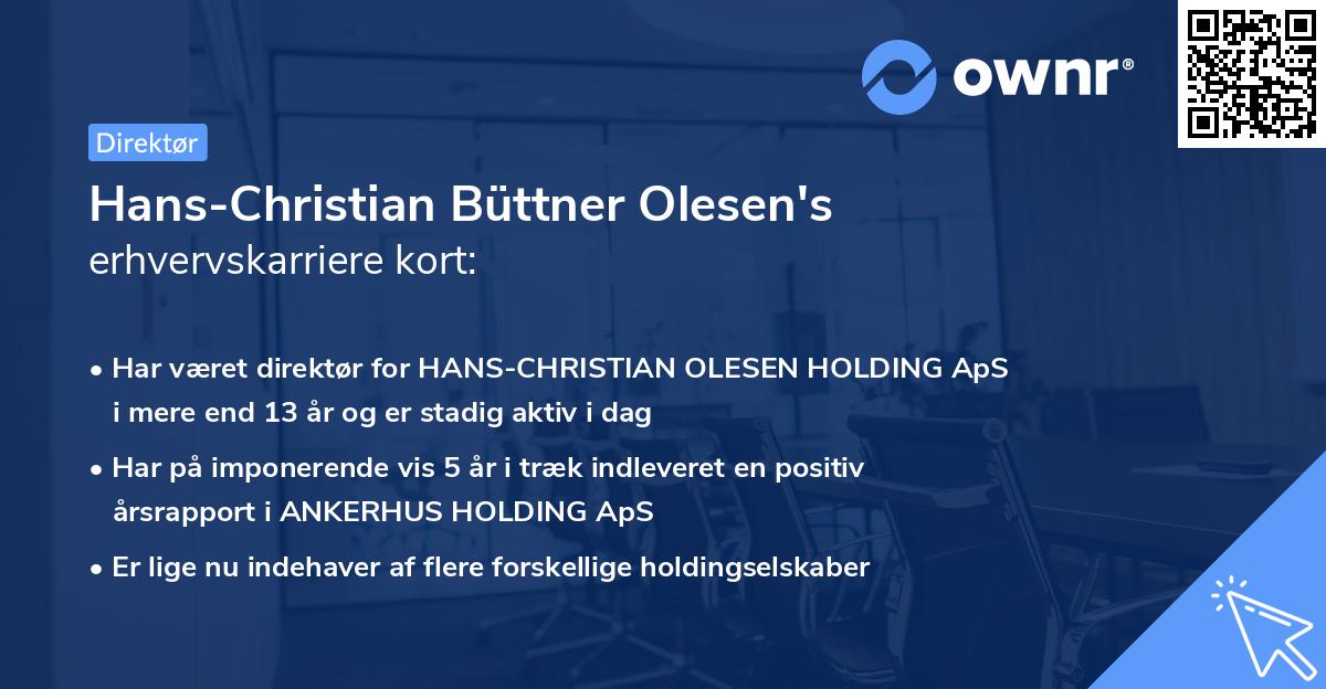 Hans-Christian Büttner Olesen's erhvervskarriere kort