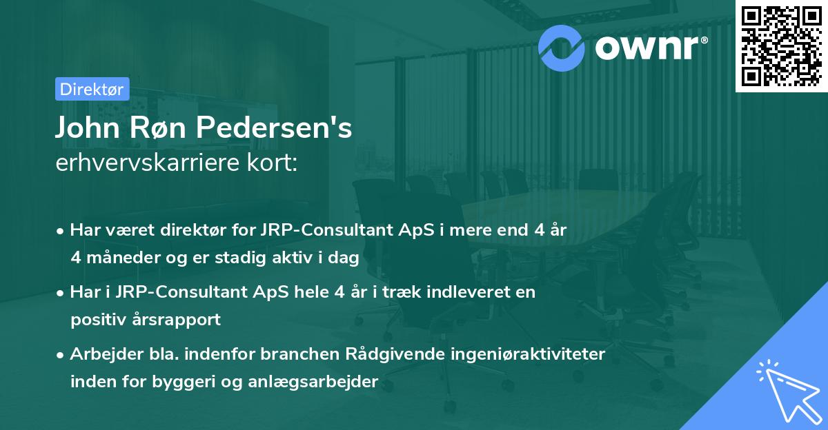 John Røn Pedersen's erhvervskarriere kort