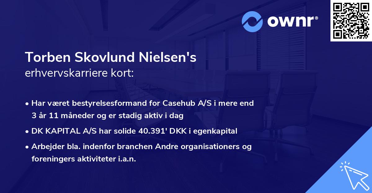 Torben Skovlund Nielsen's erhvervskarriere kort