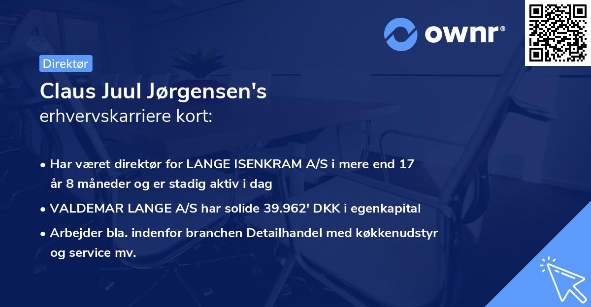 Claus Juul Jørgensen's erhvervskarriere kort