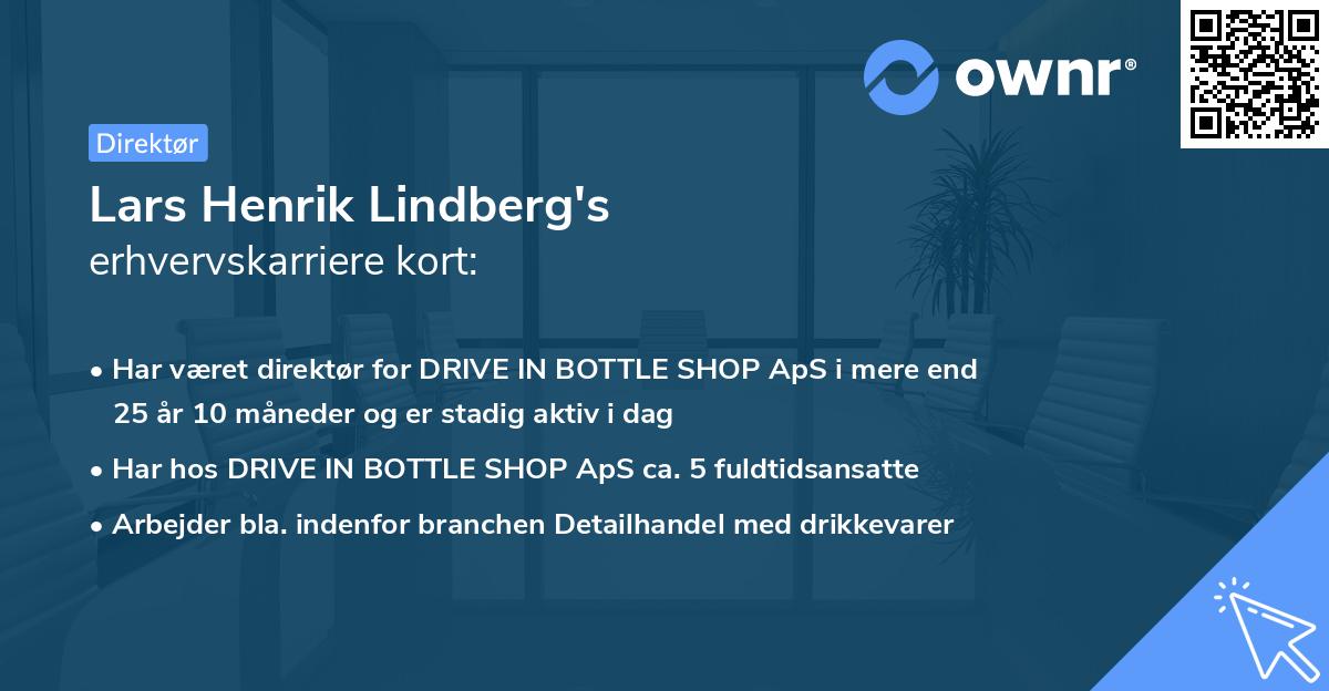 Lars Henrik Lindberg's erhvervskarriere kort