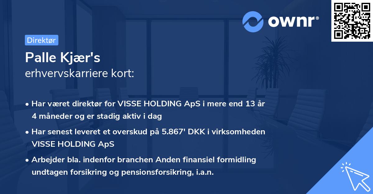 Palle Kjær's erhvervskarriere kort