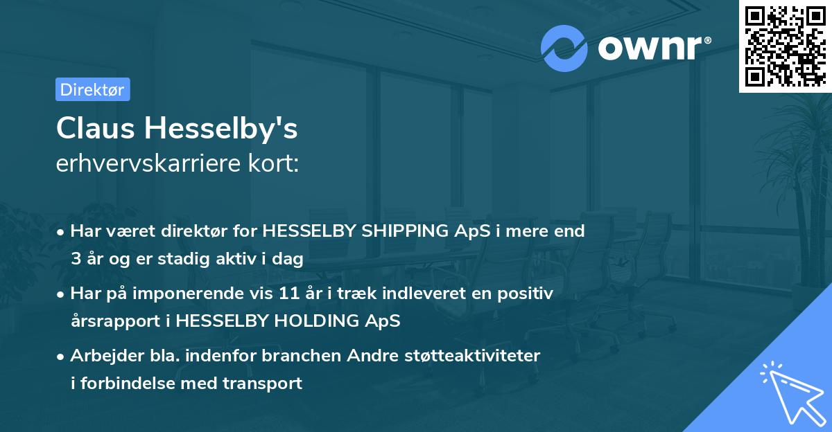 Claus Hesselby's erhvervskarriere kort