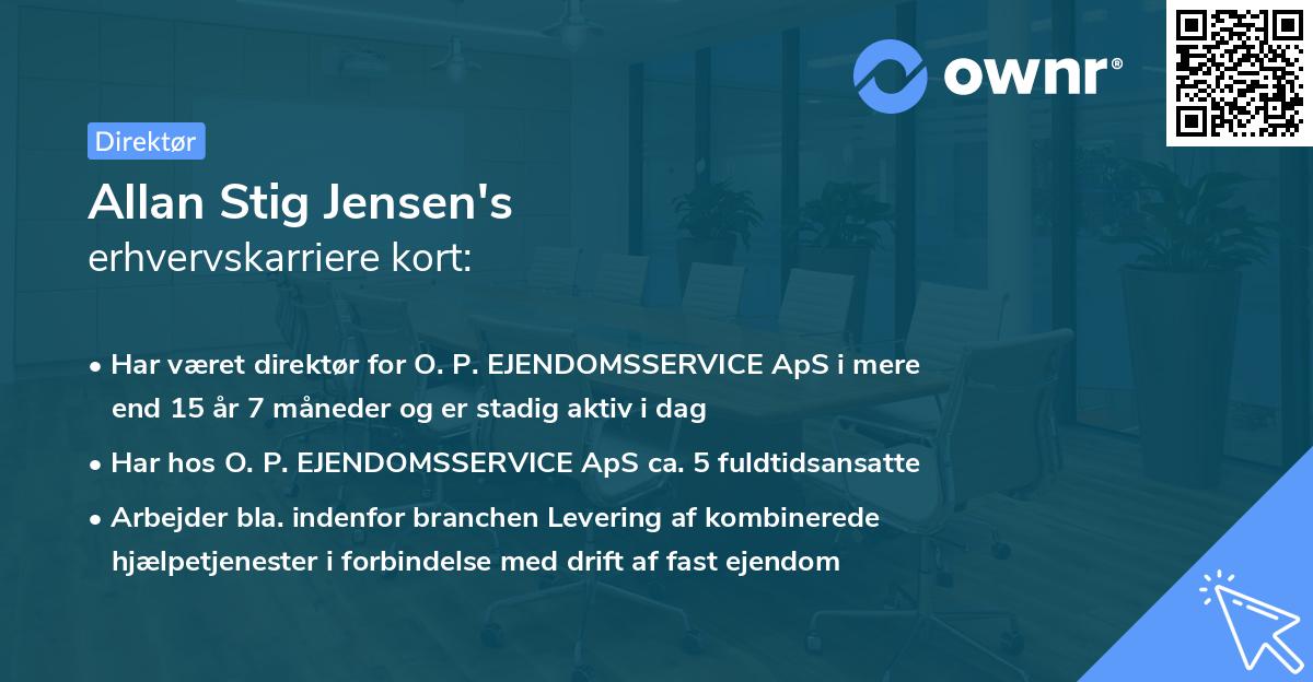Allan Stig Jensen's erhvervskarriere kort
