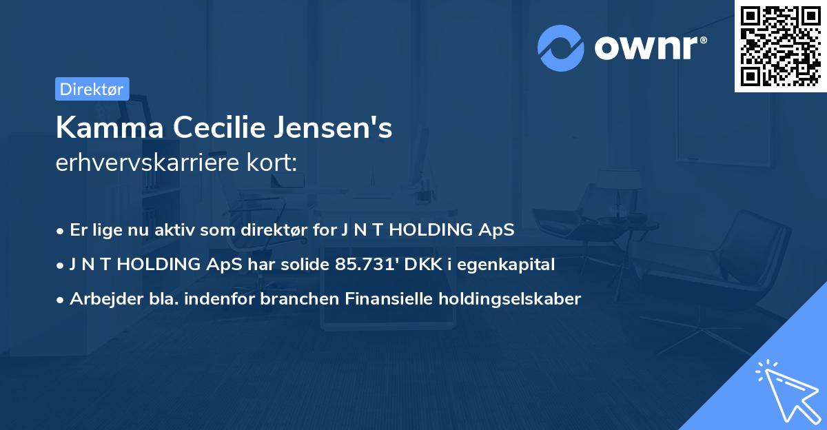 Kamma Cecilie Jensen's erhvervskarriere kort