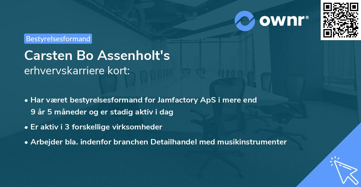 Carsten Bo Assenholt's erhvervskarriere kort