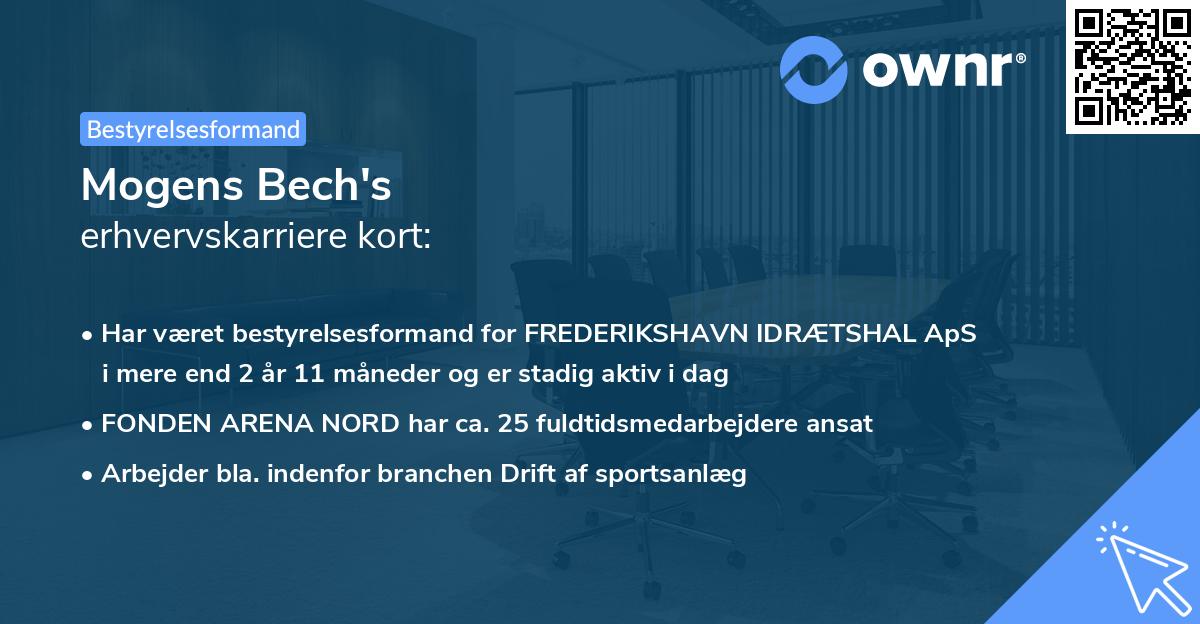 Mogens Bech's erhvervskarriere kort