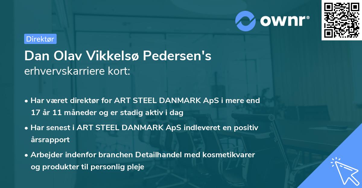 Dan Olav Vikkelsø Pedersen's erhvervskarriere kort