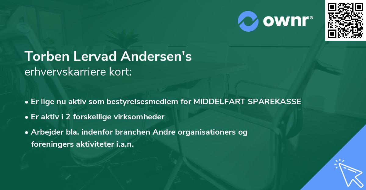 Torben Lervad Andersen's erhvervskarriere kort
