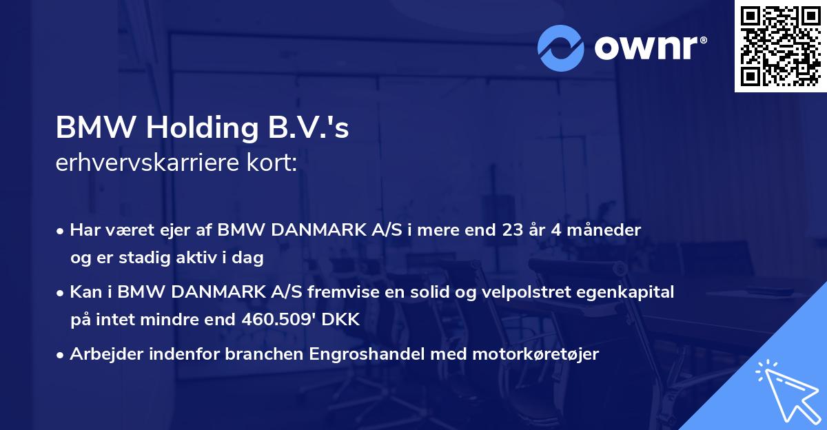 BMW Holding B.V.'s erhvervskarriere kort