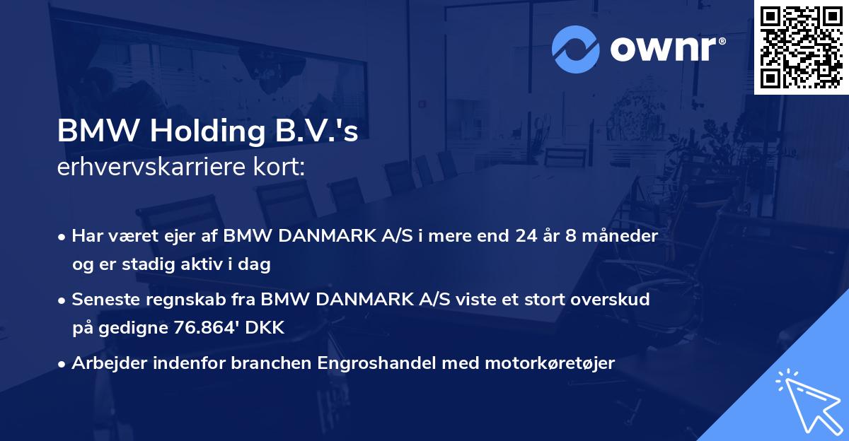 BMW Holding B.V.'s erhvervskarriere kort
