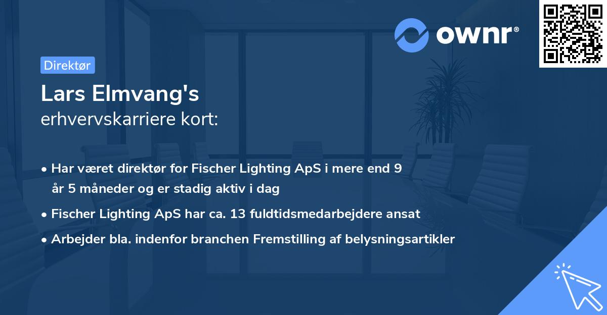 Lars Elmvang's erhvervskarriere kort