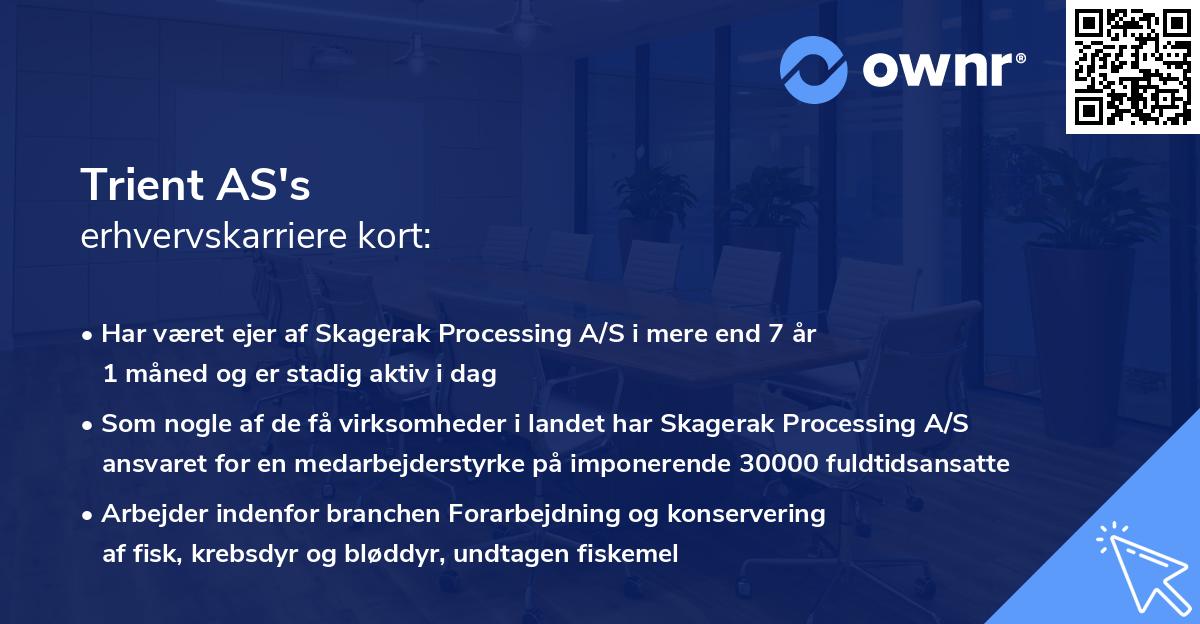 Trient AS's erhvervskarriere kort
