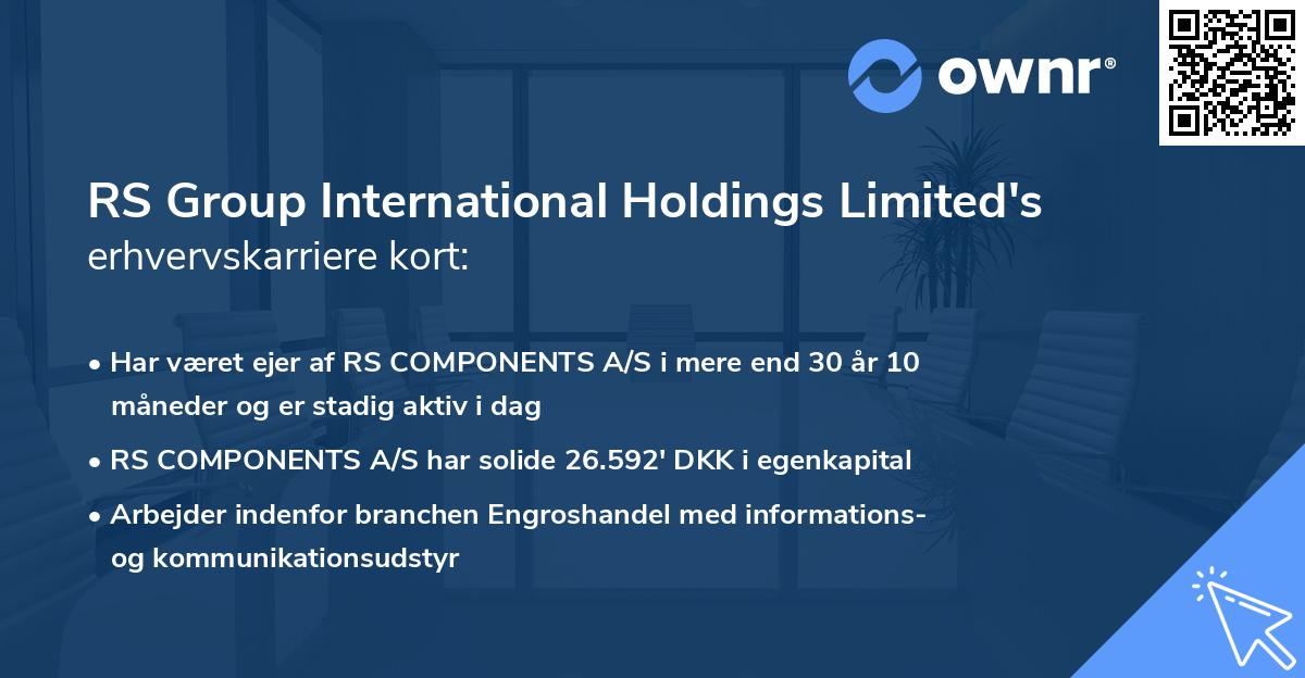 RS Group International Holdings Limited's erhvervskarriere kort