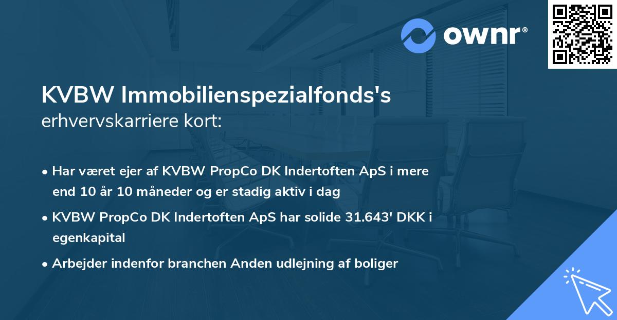 KVBW Immobilienspezialfonds's erhvervskarriere kort