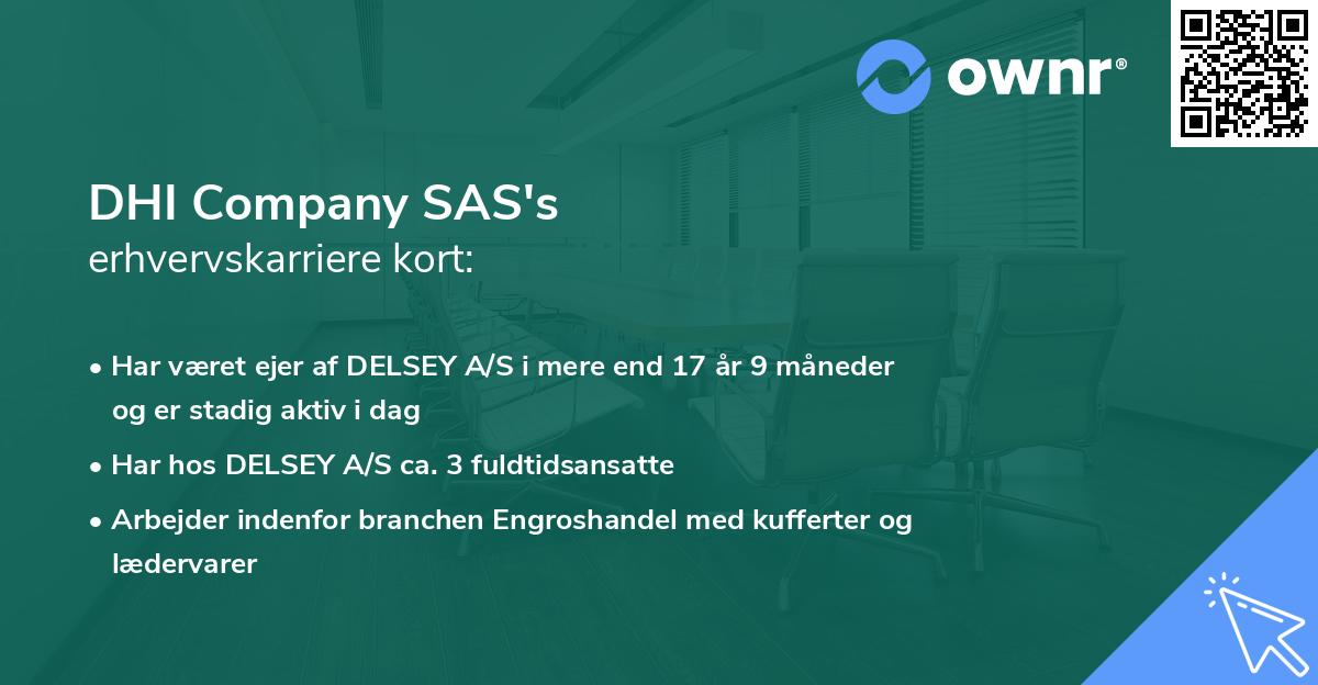 DHI Company SAS's erhvervskarriere kort