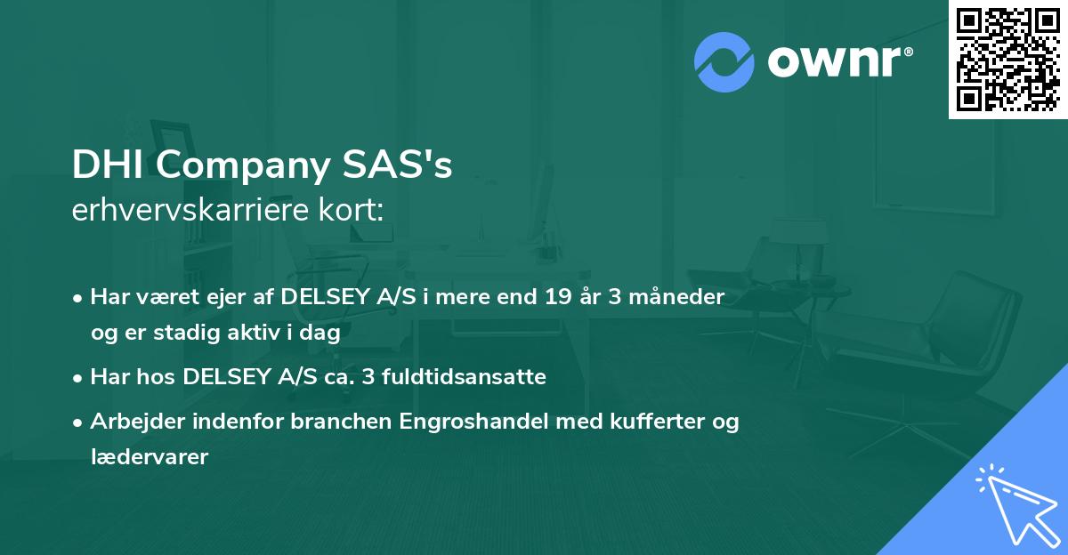 DHI Company SAS's erhvervskarriere kort