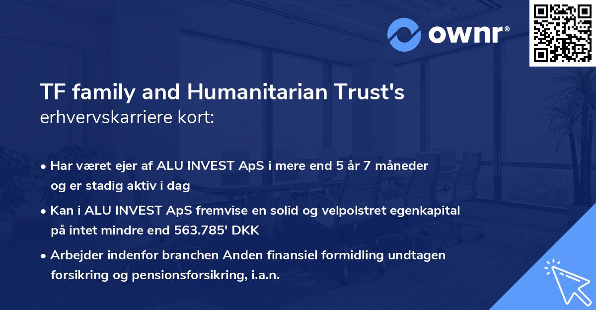 TF family and Humanitarian Trust's erhvervskarriere kort