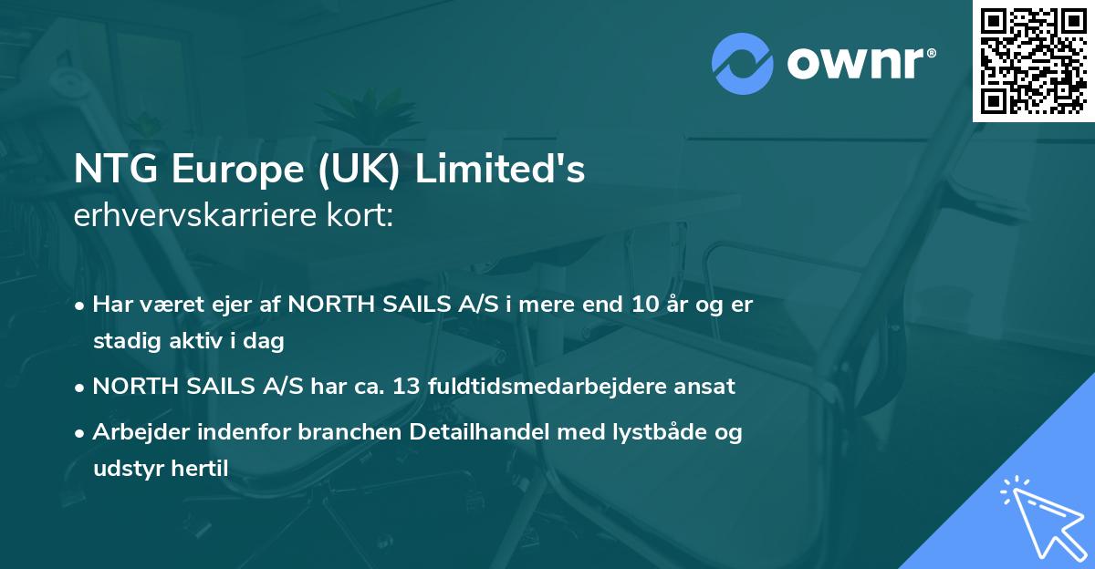 NTG Europe (UK) Limited's erhvervskarriere kort