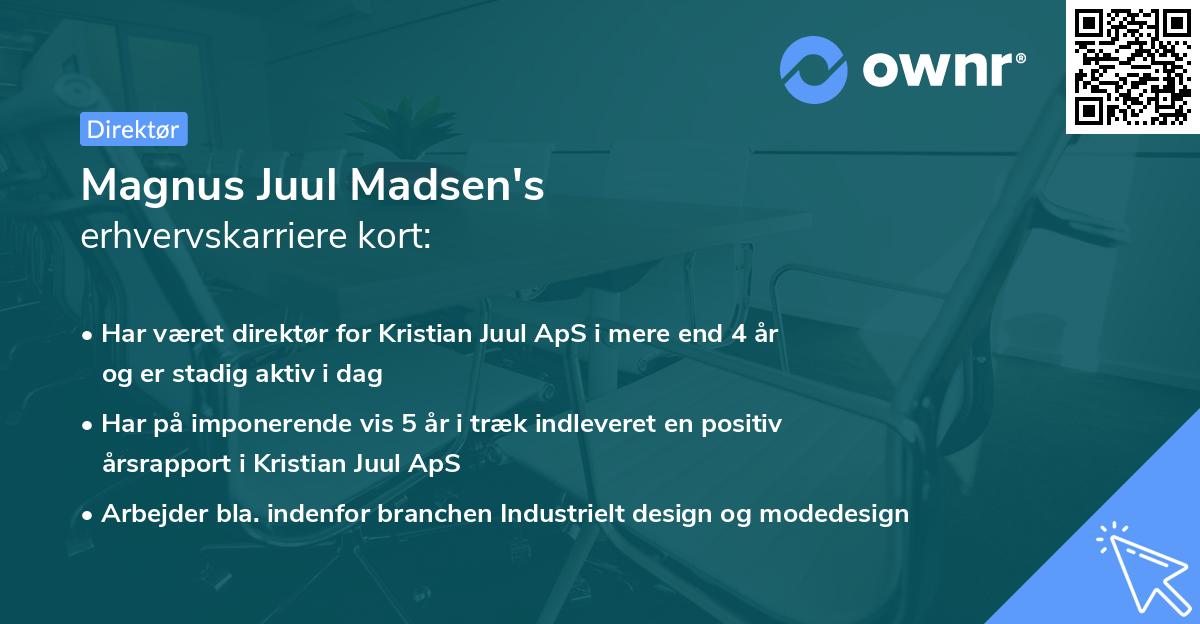 Magnus Juul Madsen's erhvervskarriere kort