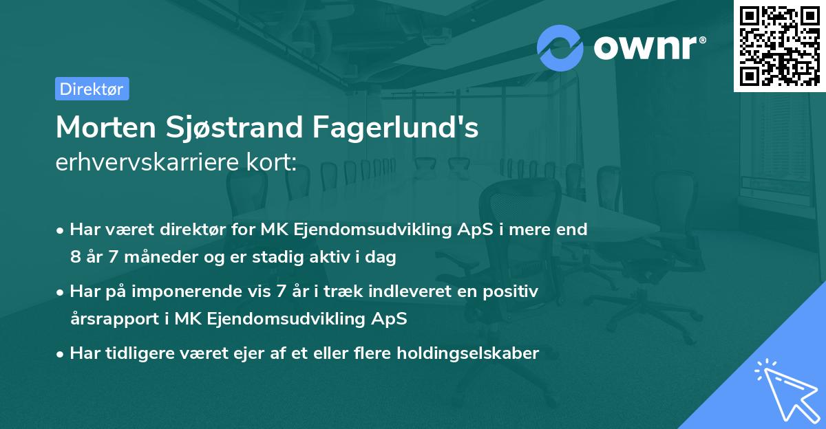 Morten Sjøstrand Fagerlund's erhvervskarriere kort