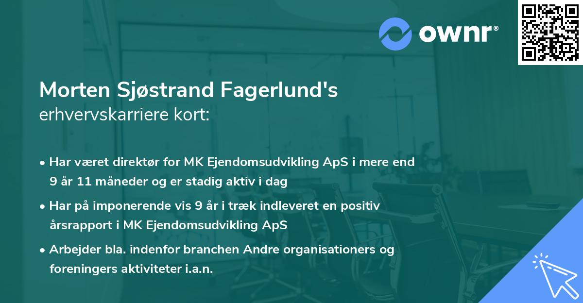 Morten Sjøstrand Fagerlund's erhvervskarriere kort