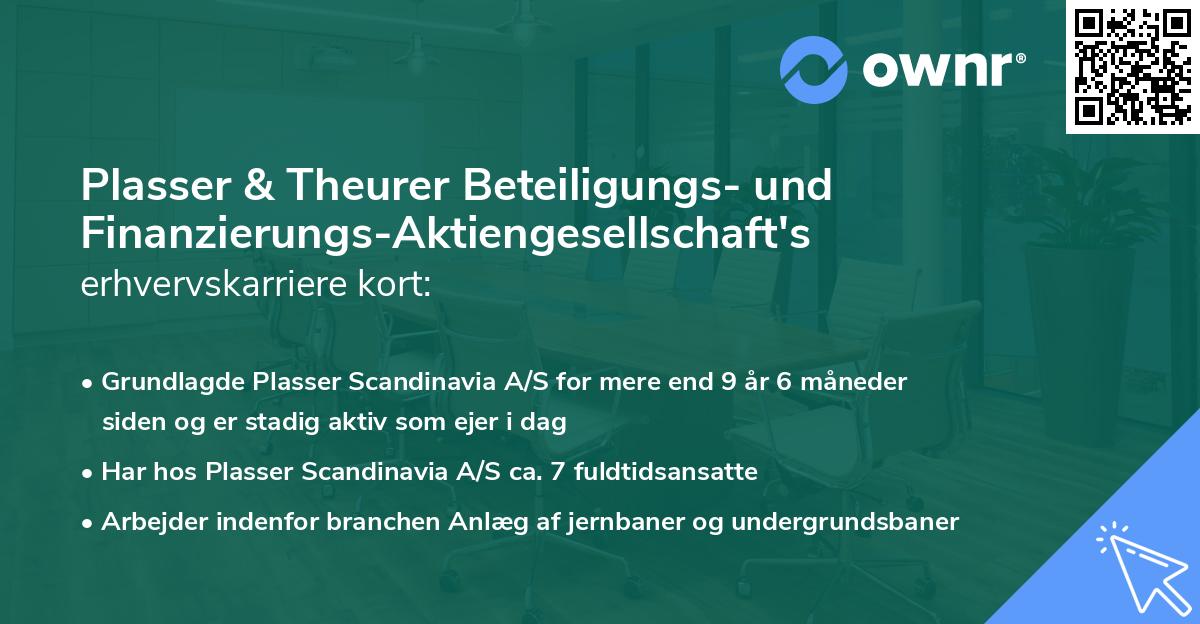 Plasser & Theurer Beteiligungs- und Finanzierungs-Aktiengesellschaft's erhvervskarriere kort